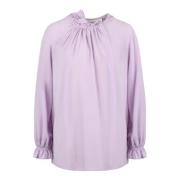 Elegant Ruffled Blouse Silk