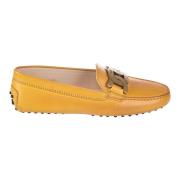 Gul skinnkjede loafers