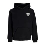 Svart Logo Hoodie Lettvekts Sweatshirt