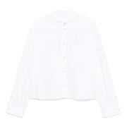 Hvit Crop Apex Overshirt Soft