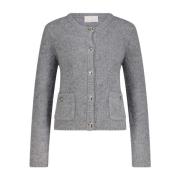 Tweed Cardigan med Alpakka