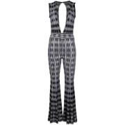 Mønstret Strikket Ermeløs Jumpsuit