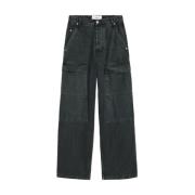 Svart Denim Cargo Jeans