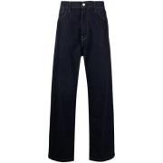 Marineblå Denim Wide Leg Jeans