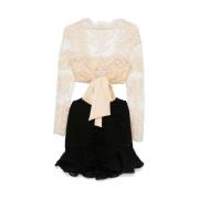 Blomster Blonde Peplum Kjole