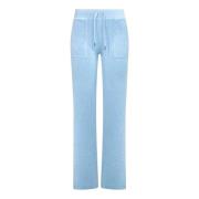 Powder Blue Marl Flare Bukser