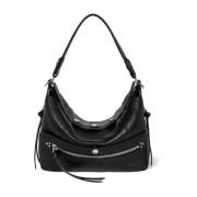 Svart Baguette Hobo Crossbody Veske