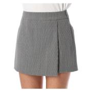 Svart Hvit Nina Wrap Mini Skort