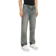 Slitt Denim Straight Leg Jeans