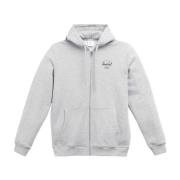 Bomull Basic Zip Hoodie for Menn