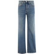 Vintage Wash High-Waisted Straight Jeans