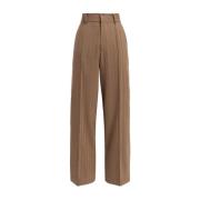 Wide Leg Casual Bukser med Piping