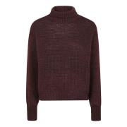 Bordeaux Alpaca Sweater Dolcevita Style