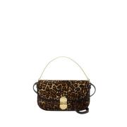 Leopardmønstret Skinn Clutch Veske