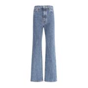 Flare Five-Pocket Jeans med Front Zipper