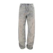 Vintage Slitt Straight Fit Bomull Jeans