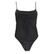 Svart Monokini med Strass Mønster