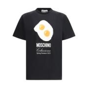 Maxi Egg Print Bomull T-skjorte