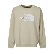 Beige Logo Sweatshirt med Fleece Interiør