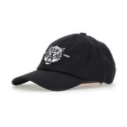 Svart Bomull Baseball Cap med Logo