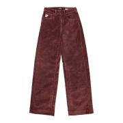 Corduroy High-Waisted Straight Leg Pants