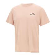 Rosa Logo Print Crew Neck T-skjorte