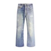 Slitte Mid-Rise Jeans med Fem-Lomme Design