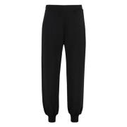 Bomull Track-Pants med Ribbed Mansjetter