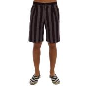 Stripete Bomullscasual Shorts