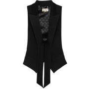 Svart Tuxedo Line Lettvekts Vest