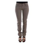 Elegant Taupe Skinny Jeans Chic Stil