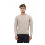 Beige Crewneck Sweater allsidig stilig design