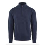 Elegant Half-Zip Strikkgenser