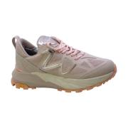 Beige Pustende Techno Stoff Sneakers