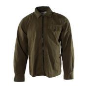 Grønn Bomull Overshirt Gabardine Stil