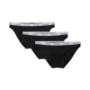 Sort Bomull Bikini Undertøy 3Pack