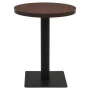 vidaXL Bistrobord mørk aske 60 cm MDF og stål