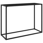 vidaXL Konsollbord svart 100x35x75 cm herdet glass