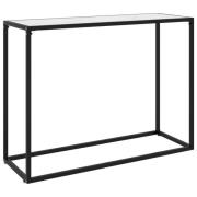 vidaXL Konsollbord hvit 100x35x75 cm herdet glass