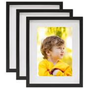 vidaXL 3D fotoboksrammer 3 stk svart 21x29,7 cm for 15x20 cm bilde