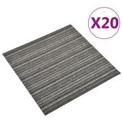 vidaXL Teppefliser gulv 20 stk 5 m² 50x50 cm stripet antrasitt