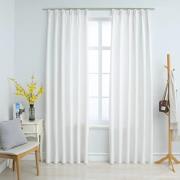 vidaXL Lystette gardiner med kroker 2 stk offwhite 140x175 cm