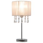 vidaXL Bordlampe hvit rund E27