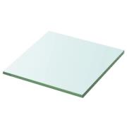 vidaXL Hyllepanel klart glass 20x20 cm