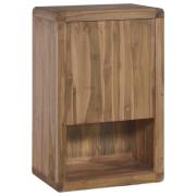 vidaXL Veggmontert baderomsskap 45x30x70 cm heltre teak