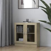 vidaXL Vitrine sonoma eik 82,5x30,5x80 cm konstruert tre