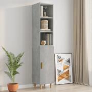 vidaXL Highboard betonggrå 34,5x34x180 cm konstruert tre