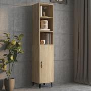 vidaXL Highboard sonoma eik 34,5x34x180 cm konstruert tre