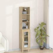 vidaXL Highboard sonoma eik 34,5x34x180 cm konstruert tre