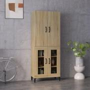 vidaXL Highboard sonoma eik 69,5x34x180 cm konstruert tre